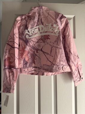 Von Dutch Pink Camo Trucker Jacket